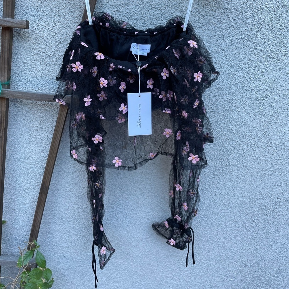Lovers + Friends Juliana Floral Mesh Crop Top - Picture 4 of 12
